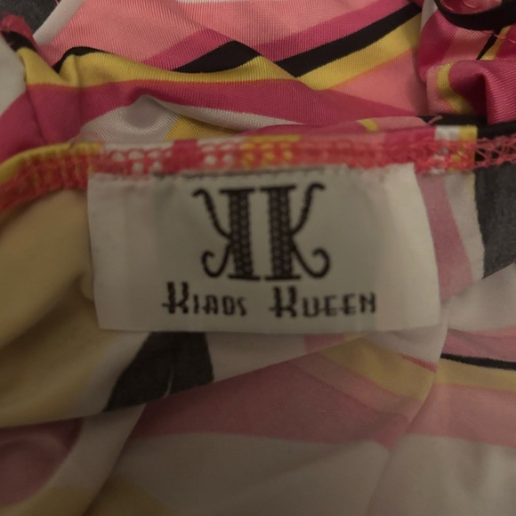 Y2K Vintage Kings Kueen pink swirl print dress - Picture 3 of 3